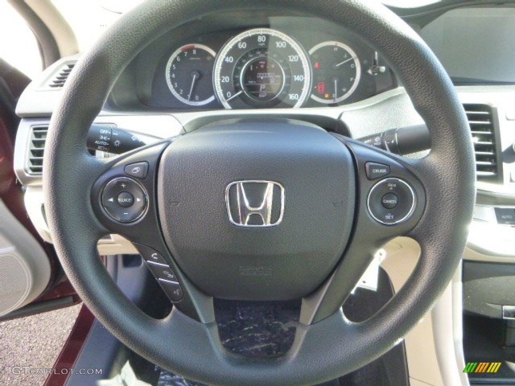 2014 Accord LX Sedan - Basque Red Pearl II / Ivory photo #17