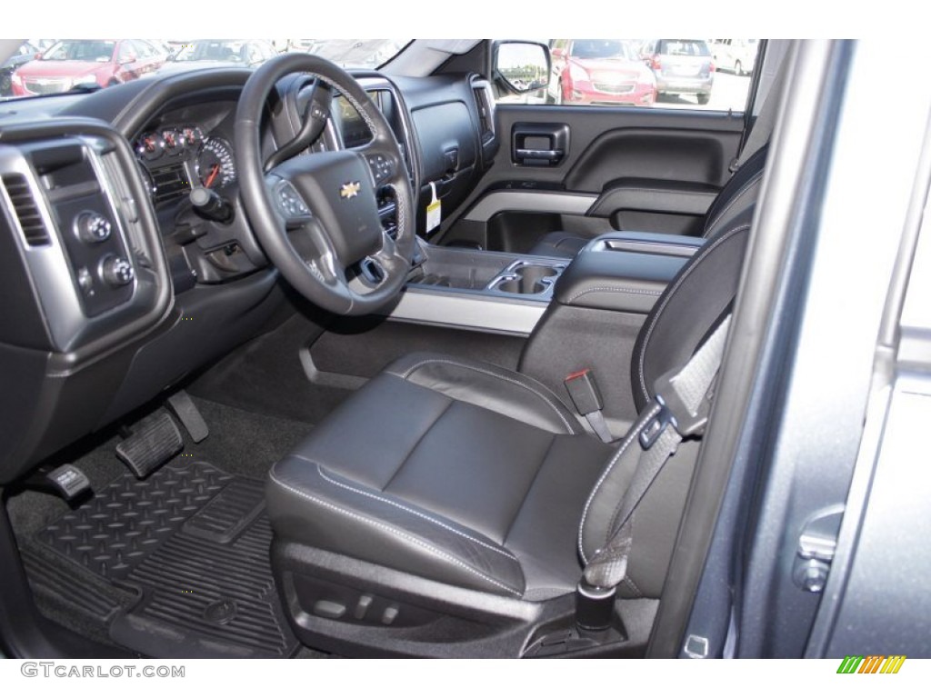 Jet Black Interior 2014 Chevrolet Silverado 1500 LTZ Z71 Crew Cab 4x4 Photo #85850689