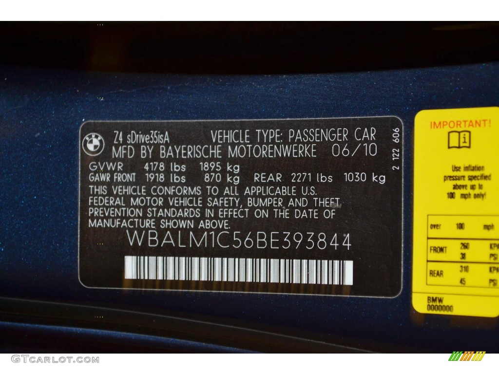 2011 Z4 sDrive35is Roadster - Deep Sea Blue Metallic / Black photo #10