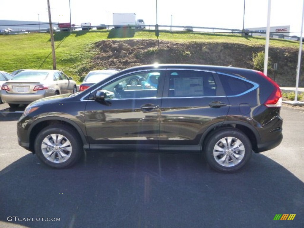 2014 CR-V EX AWD - Kona Coffee Metallic / Black photo #6