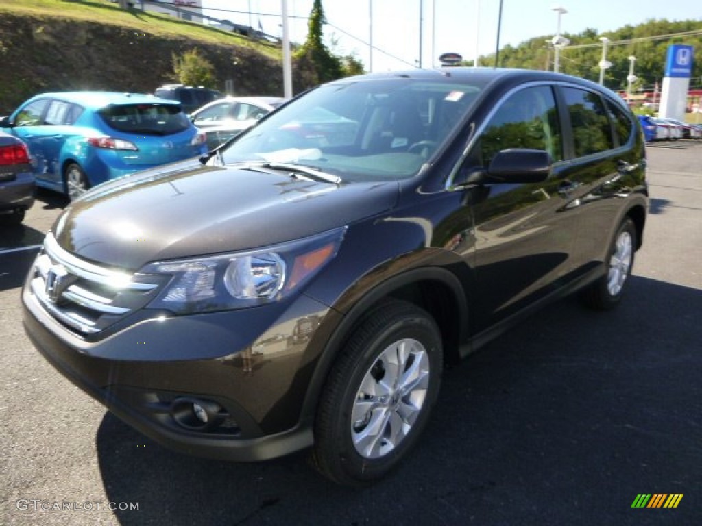 2014 CR-V EX AWD - Kona Coffee Metallic / Black photo #7