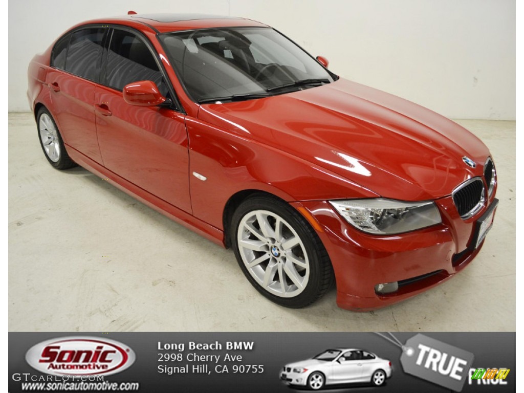 2011 3 Series 328i Sedan - Crimson Red / Black photo #1