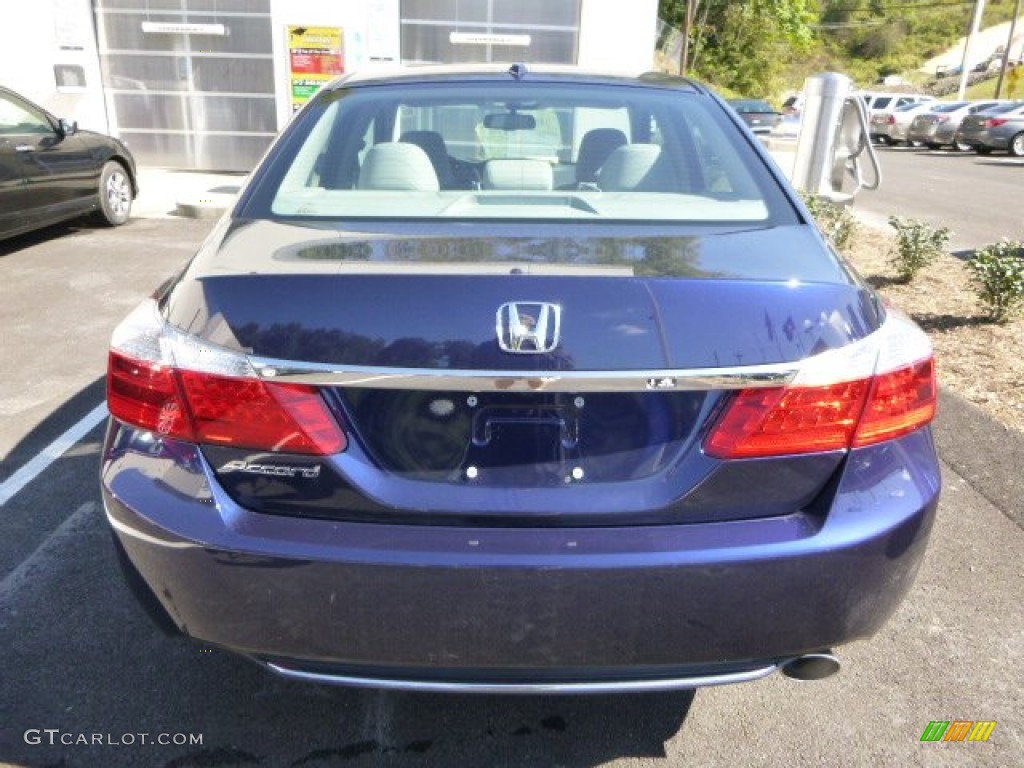2014 Accord EX-L Sedan - Obsidian Blue Pearl / Gray photo #4