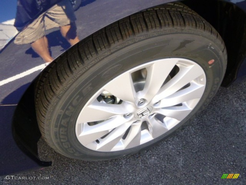 2014 Accord EX-L Sedan - Obsidian Blue Pearl / Gray photo #9