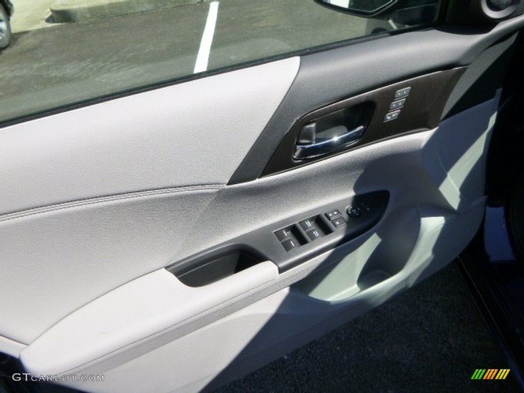 2014 Accord EX-L Sedan - Obsidian Blue Pearl / Gray photo #14