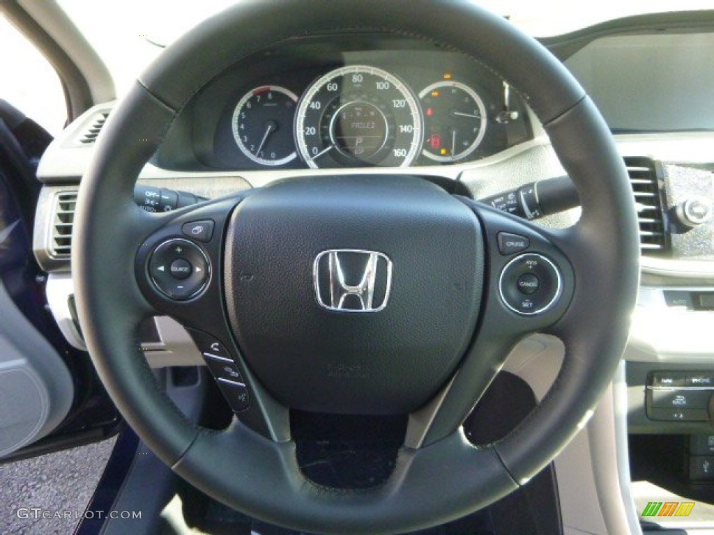 2014 Accord EX-L Sedan - Obsidian Blue Pearl / Gray photo #17