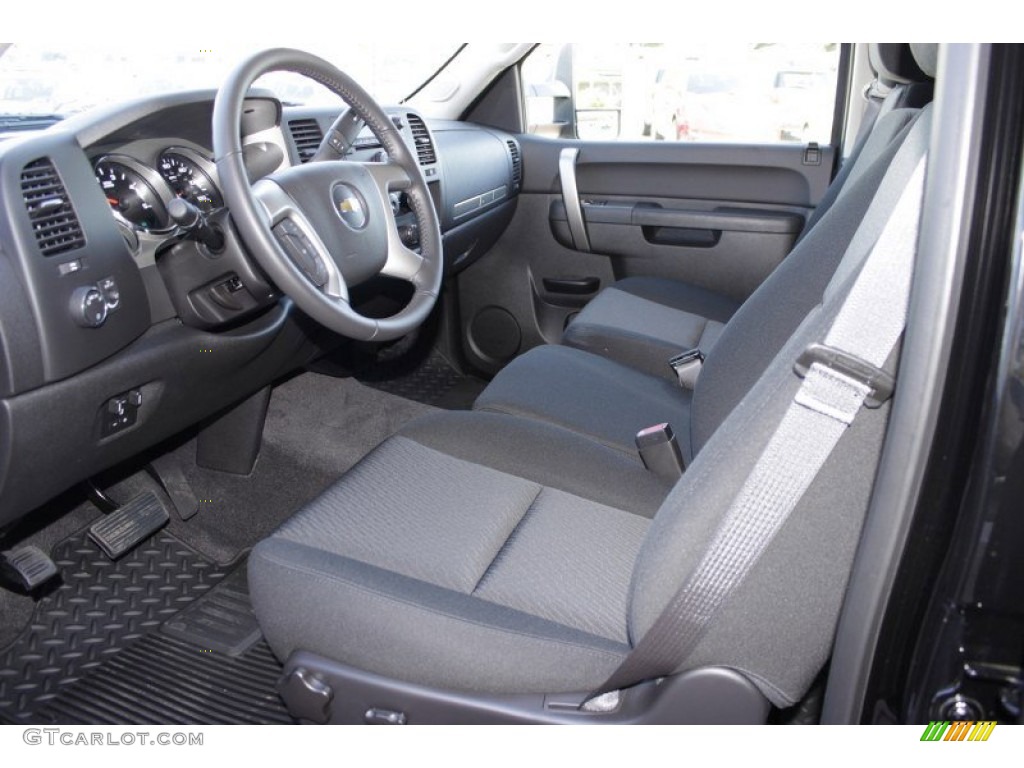 Ebony Interior 2014 Chevrolet Silverado 3500HD LT Crew Cab Dual Rear Wheel 4x4 Photo #85851472