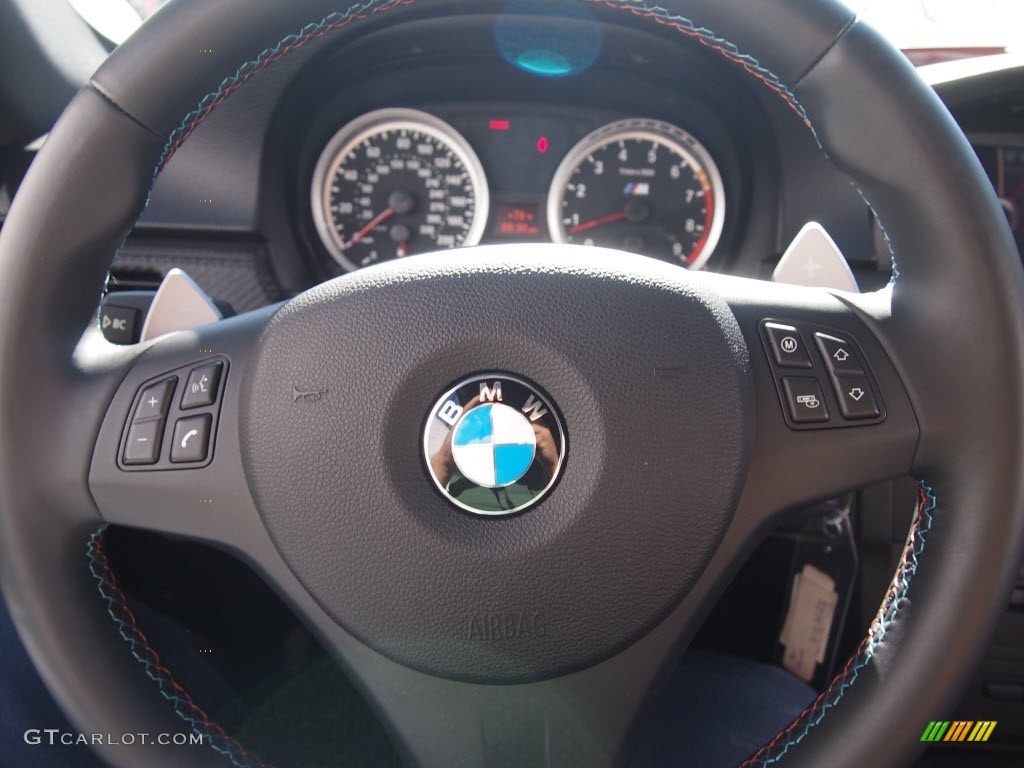 2012 BMW M3 Coupe Black Steering Wheel Photo #85851808