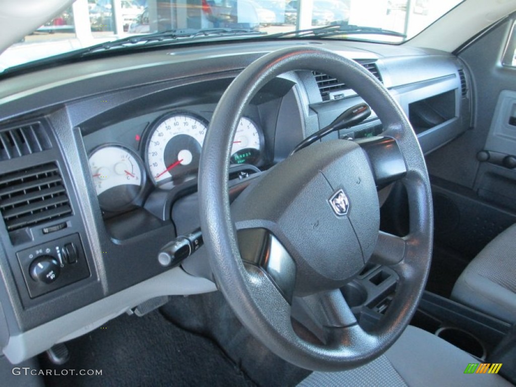 2010 Dodge Dakota ST Extended Cab Dark Slate Gray/Medium Slate Gray Steering Wheel Photo #85852366