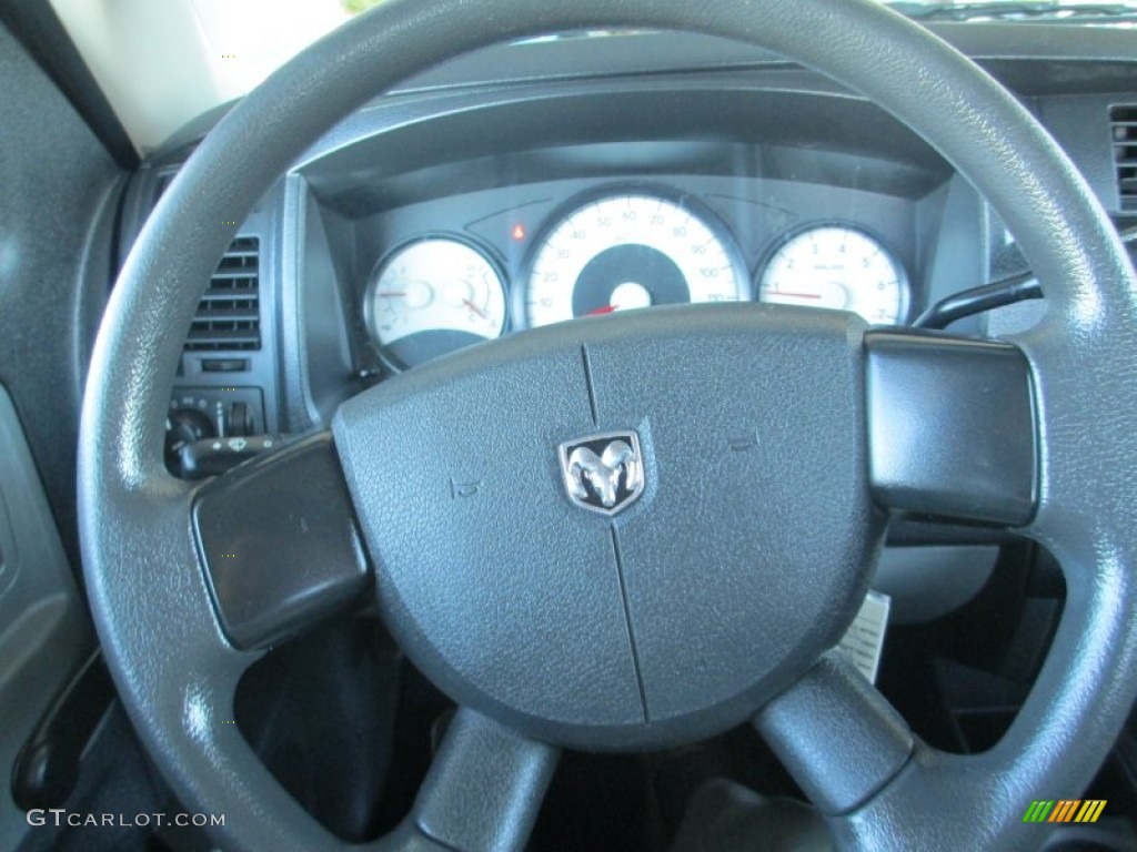 2010 Dodge Dakota ST Extended Cab Dark Slate Gray/Medium Slate Gray Steering Wheel Photo #85852402