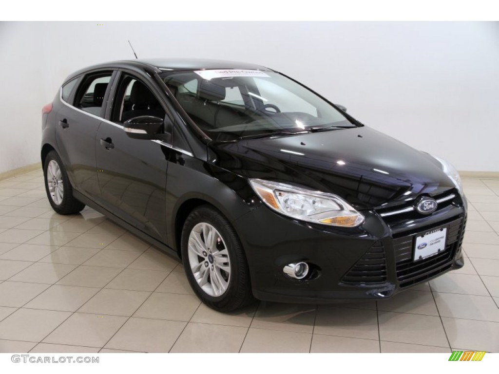 2012 Focus SEL 5-Door - Black / Charcoal Black photo #1