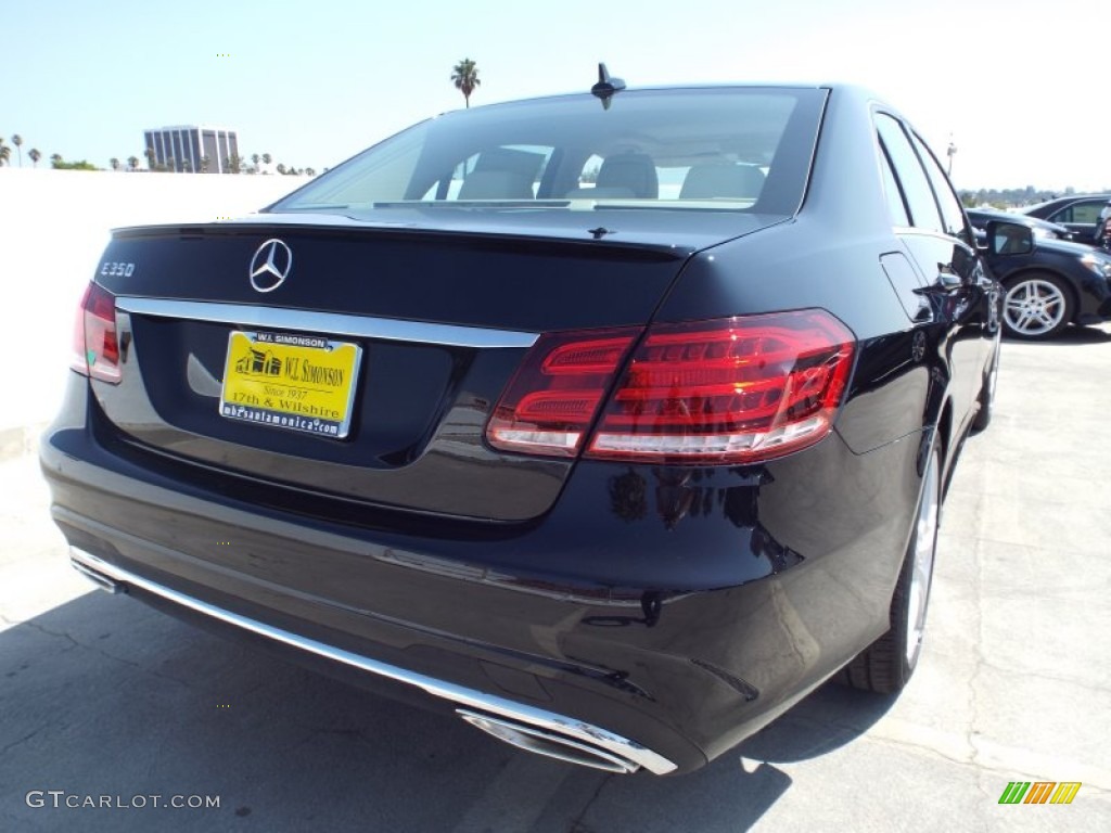 2014 E 350 Sport Sedan - Black / Silk Beige/Espresso Brown photo #4