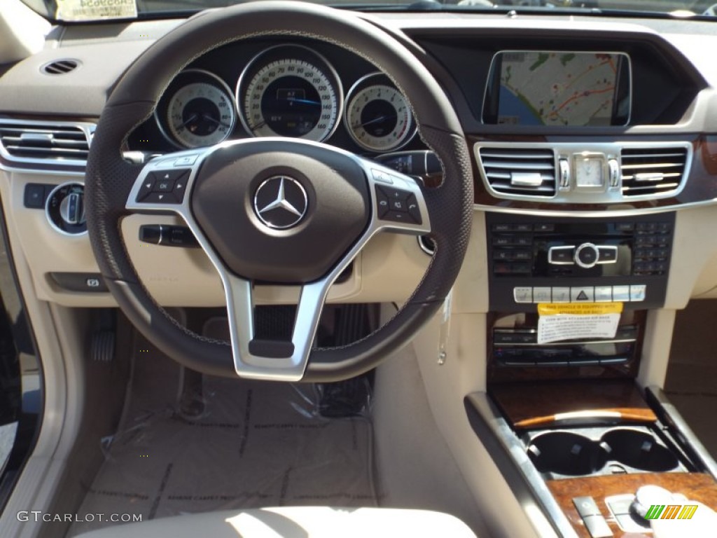 2014 E 350 Sport Sedan - Black / Silk Beige/Espresso Brown photo #9