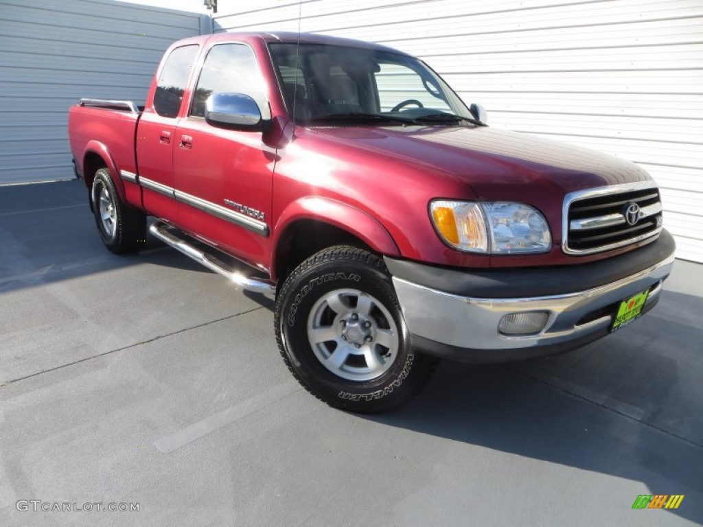 2000 Tundra SR5 Extended Cab - Sunfire Red Pearl / Gray photo #1