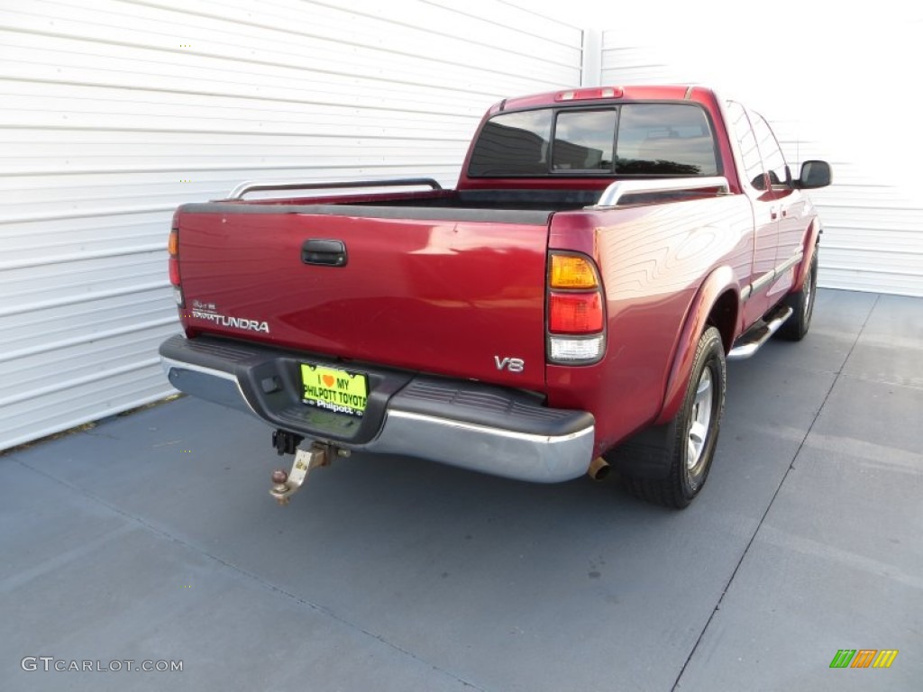 2000 Tundra SR5 Extended Cab - Sunfire Red Pearl / Gray photo #4