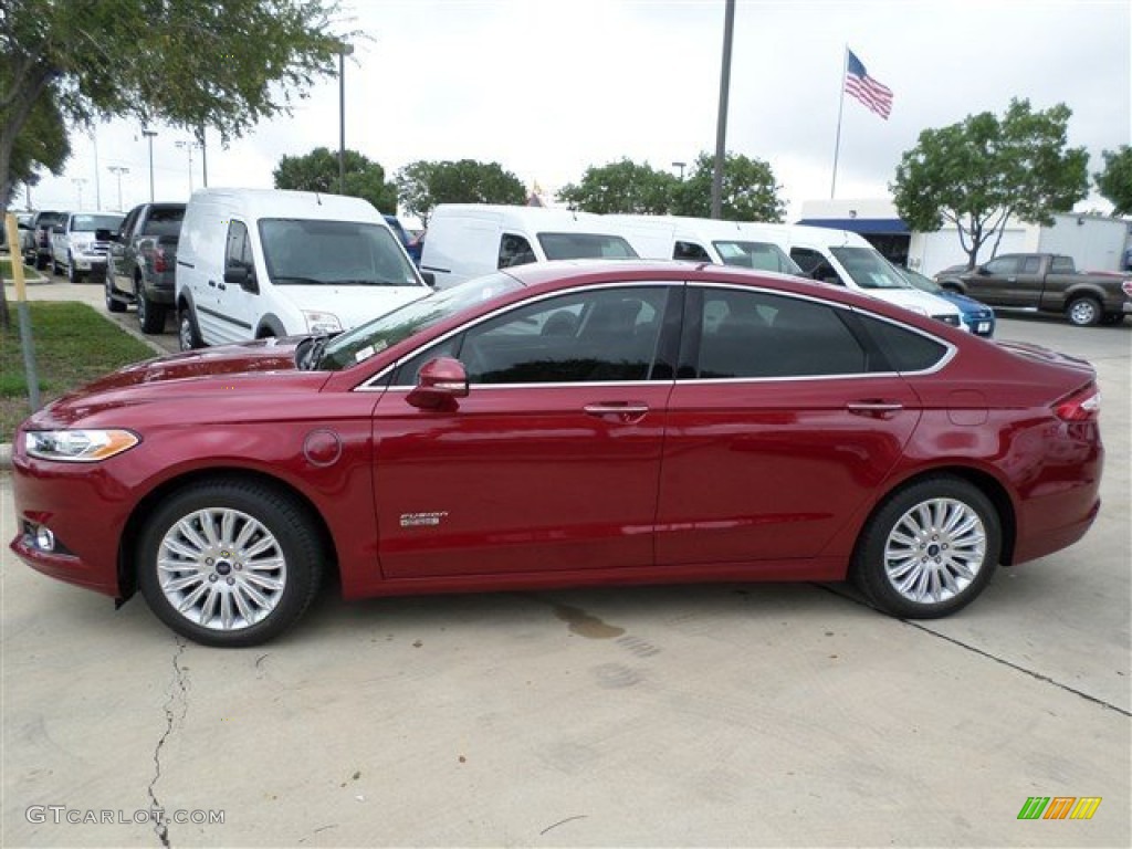 Ruby Red 2014 Ford Fusion Energi Titanium Exterior Photo #85857652