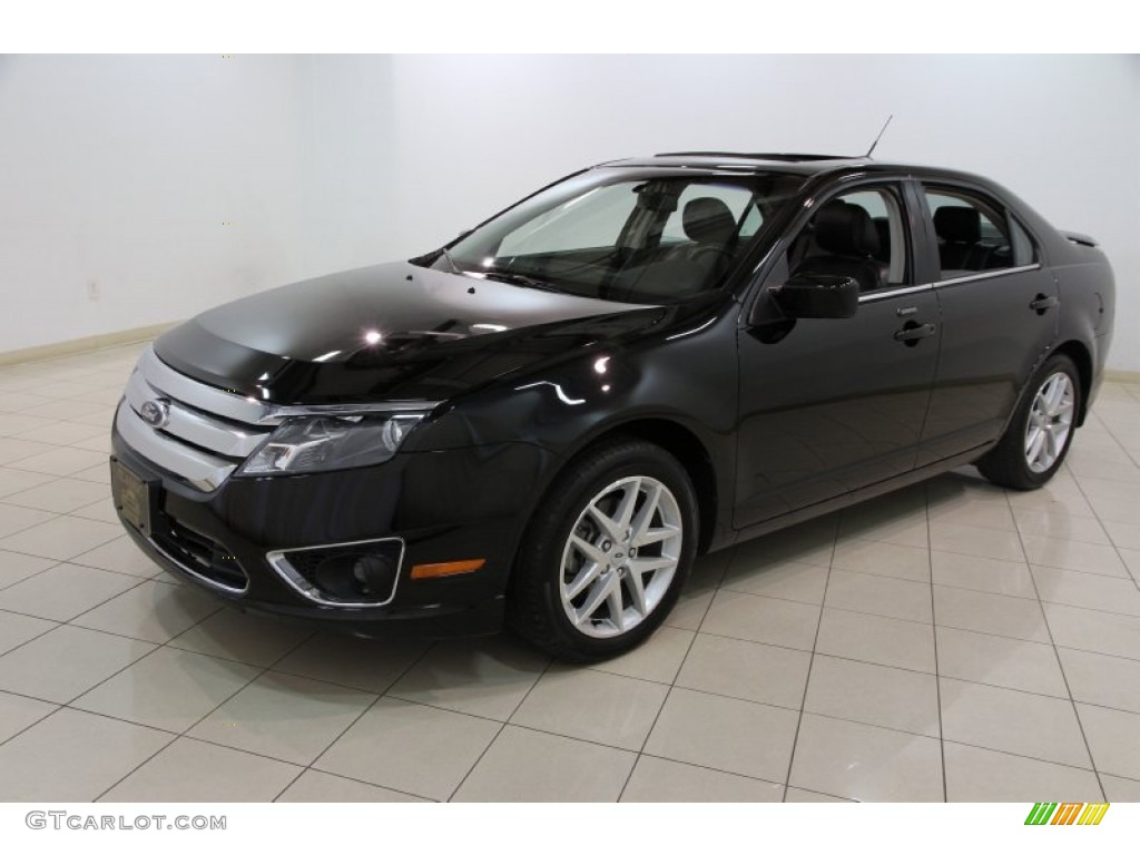 2012 Fusion SEL V6 - Black / Charcoal Black photo #3