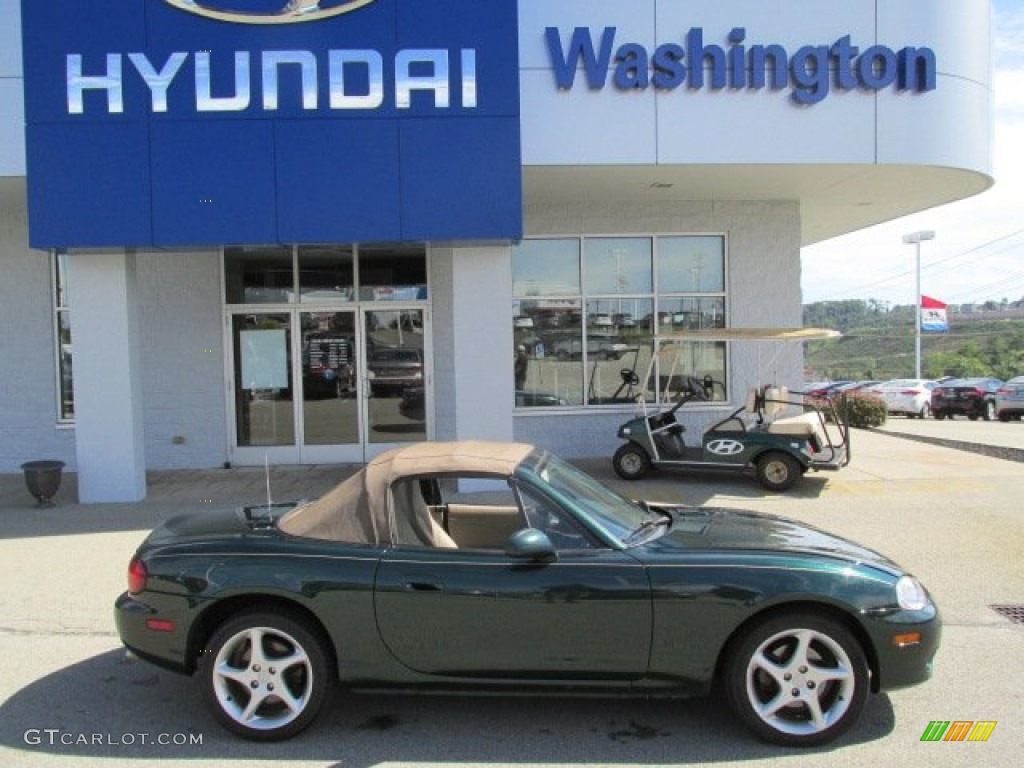 2003 MX-5 Miata LS Roadster - Emerald Mica / Parchment photo #4