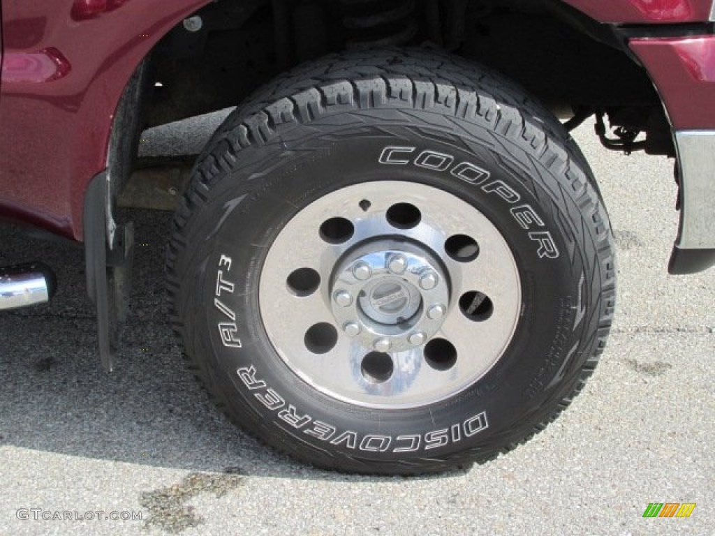 2005 F250 Super Duty XLT Crew Cab 4x4 - Dark Toreador Red Metallic / Medium Flint photo #3