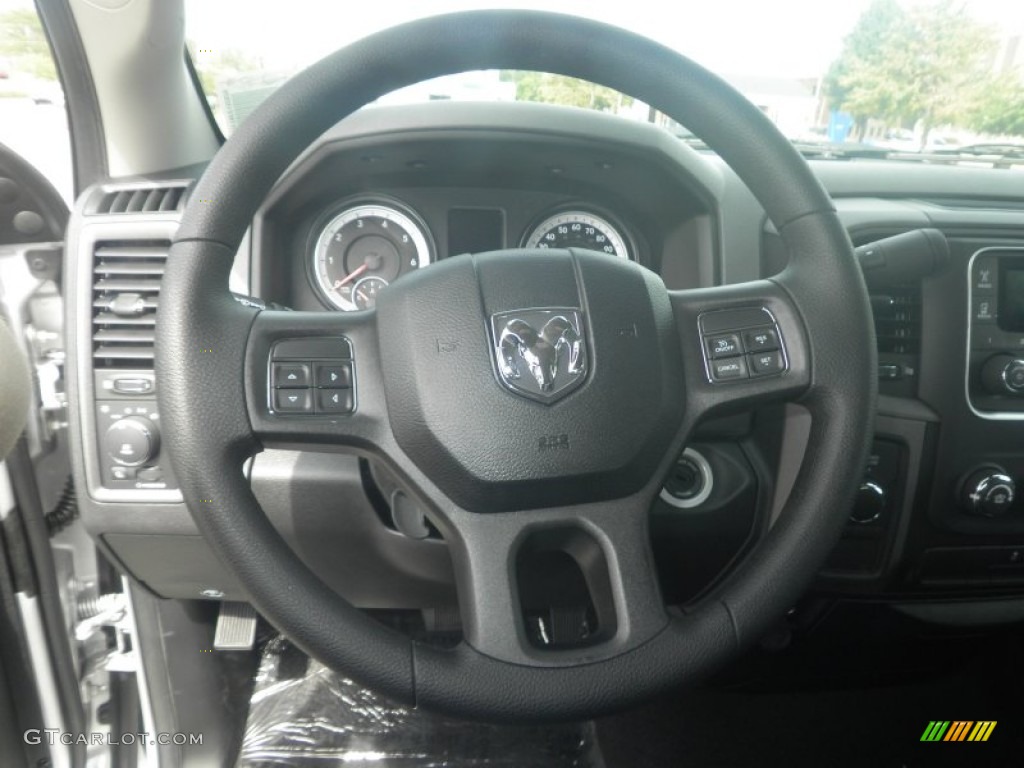 2014 Ram 1500 Express Quad Cab 4x4 Black/Diesel Gray Steering Wheel Photo #85863841