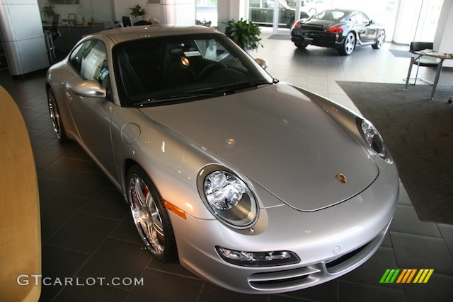 2008 911 Carrera S Coupe - Arctic Silver Metallic / Black photo #8