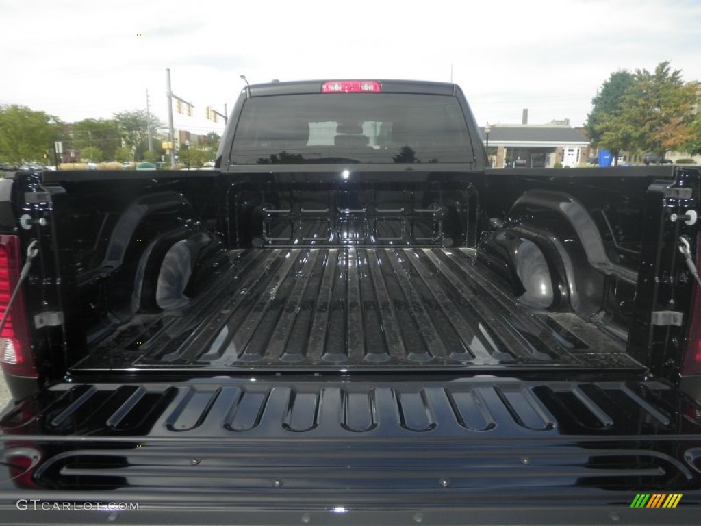 2014 1500 Express Quad Cab 4x4 - Black / Black/Diesel Gray photo #8