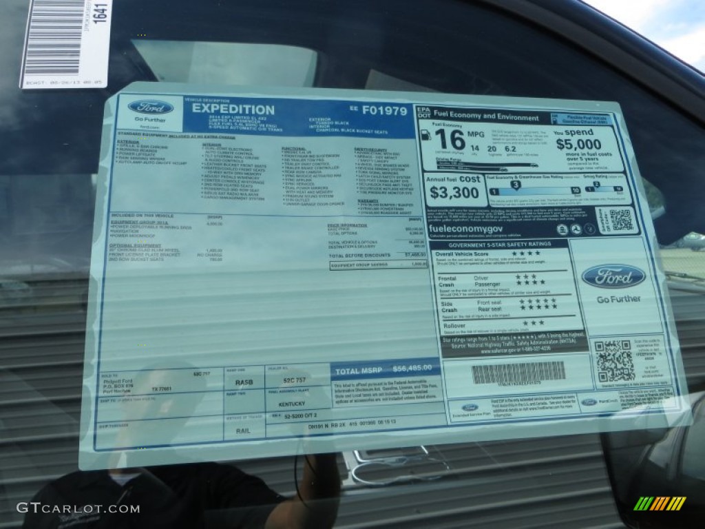 2014 Ford Expedition EL Limited Window Sticker Photo #85865641