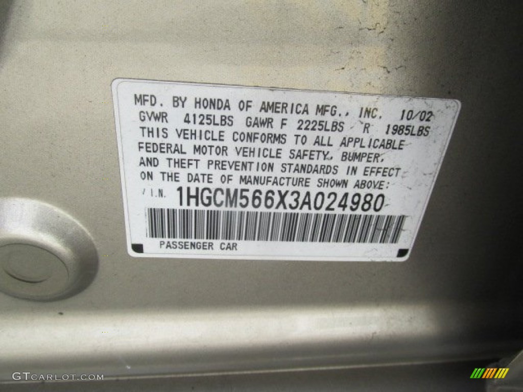 2003 Accord EX-L Sedan - Desert Mist Metallic / Ivory photo #19