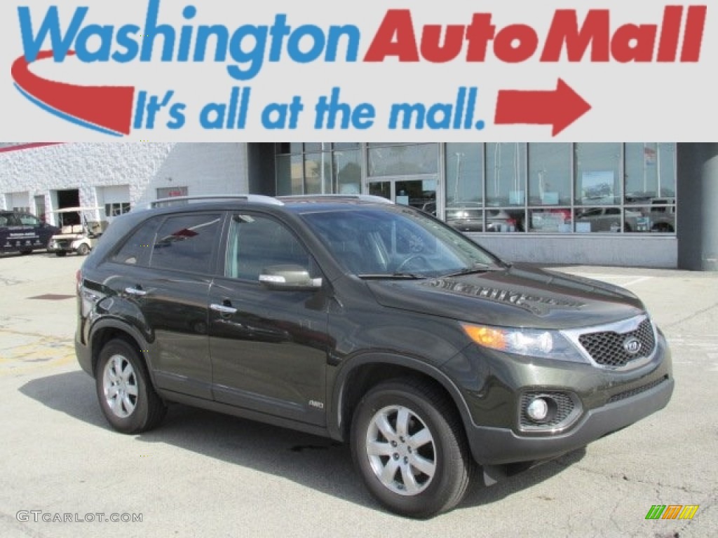 2011 Sorento LX AWD - Tuscan Olive / Black photo #1