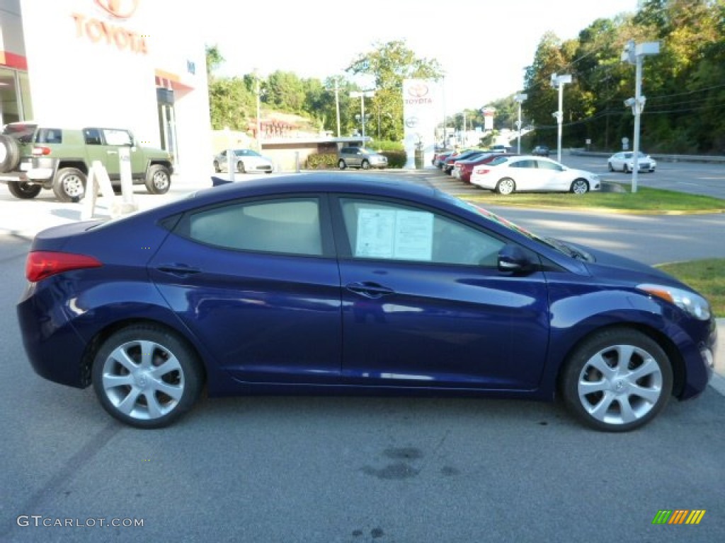 2012 Elantra Limited - Indigo Night Blue / Gray photo #2