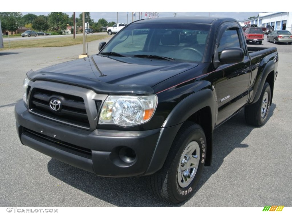 2008 Tacoma Regular Cab 4x4 - Black Sand Pearl / Graphite Gray photo #1