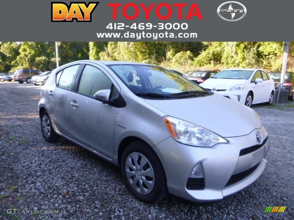 2013 Prius c Hybrid Two - Classic Silver Metallic / Light Blue Gray/Black photo #1