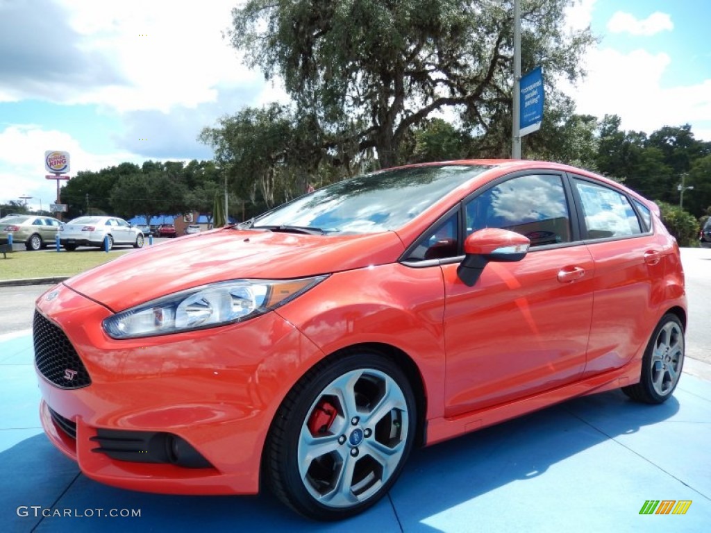 2014 Fiesta ST Hatchback - Molten Orange / ST Recaro Molten Orange photo #1