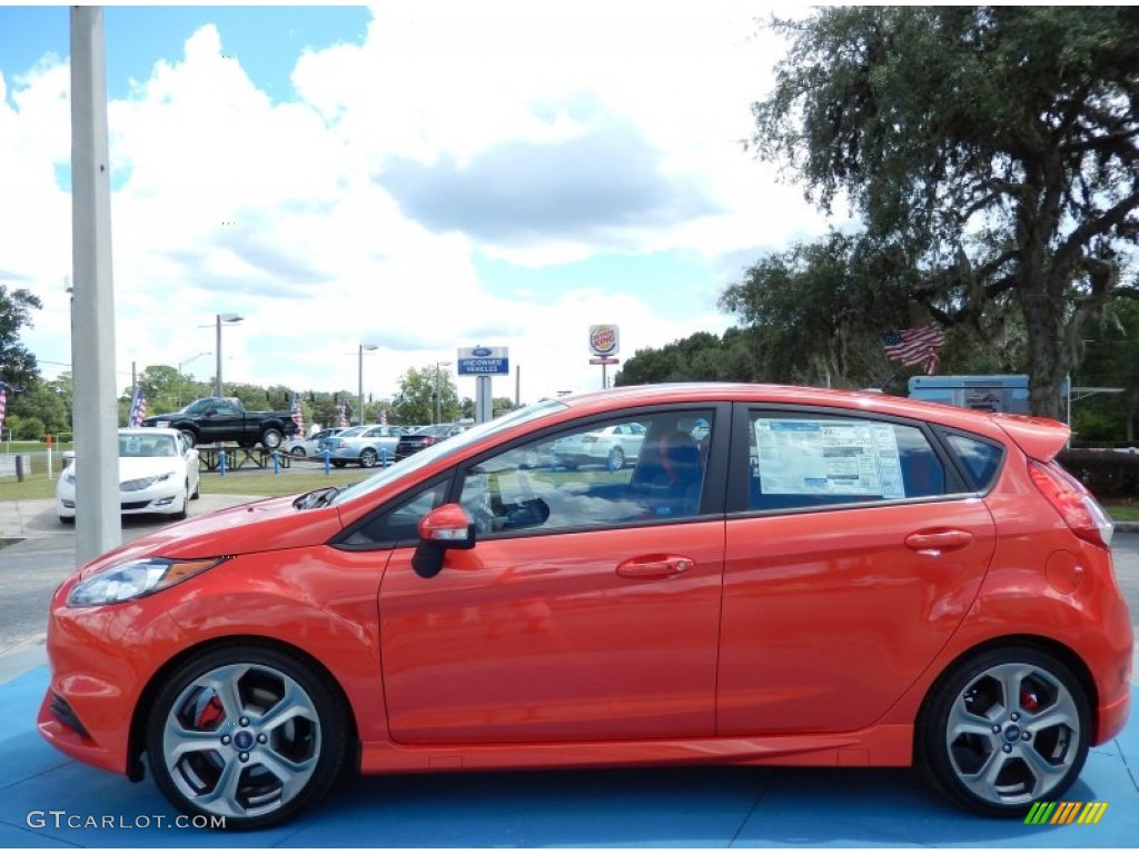 Molten Orange 2014 Ford Fiesta ST Hatchback Exterior Photo #85872577
