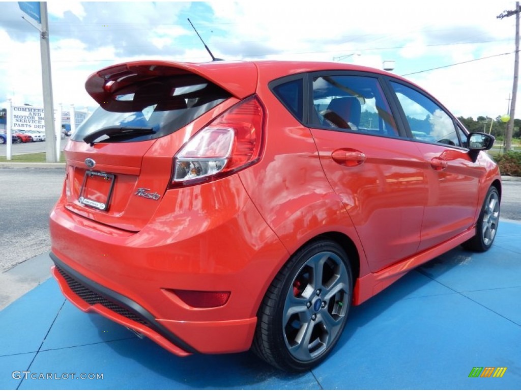 Molten Orange 2014 Ford Fiesta ST Hatchback Exterior Photo #85872604