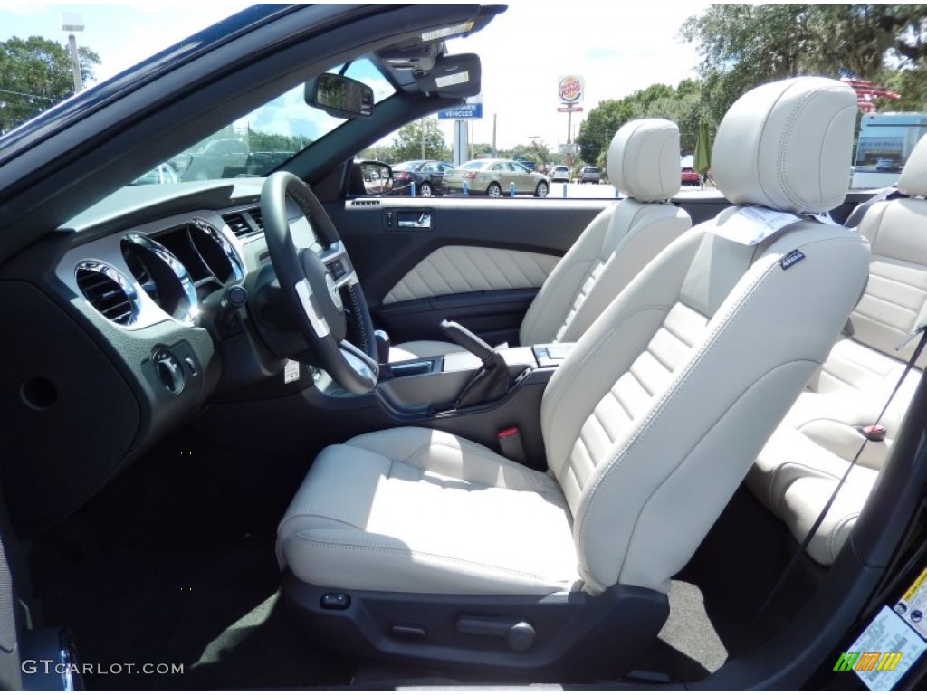 Medium Stone Interior 2014 Ford Mustang V6 Premium Convertible Photo #85874287