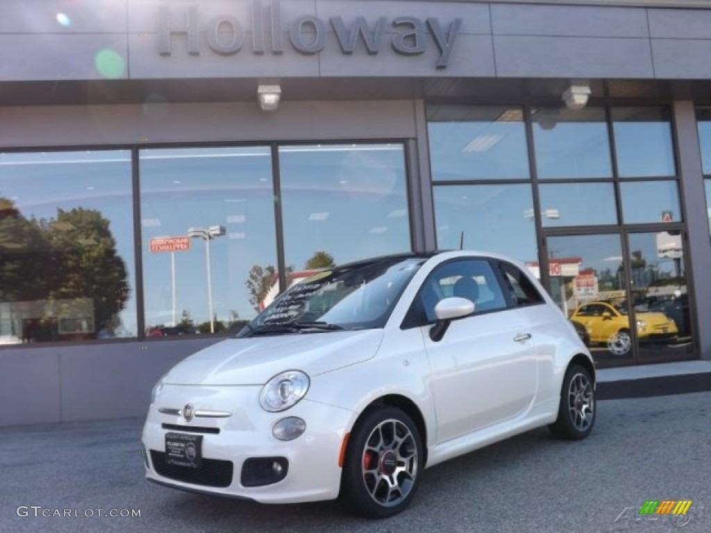 2012 500 Sport - Bianco Perla (Pearl White) / Sport Tessuto Nero/Nero (Black/Black) photo #1