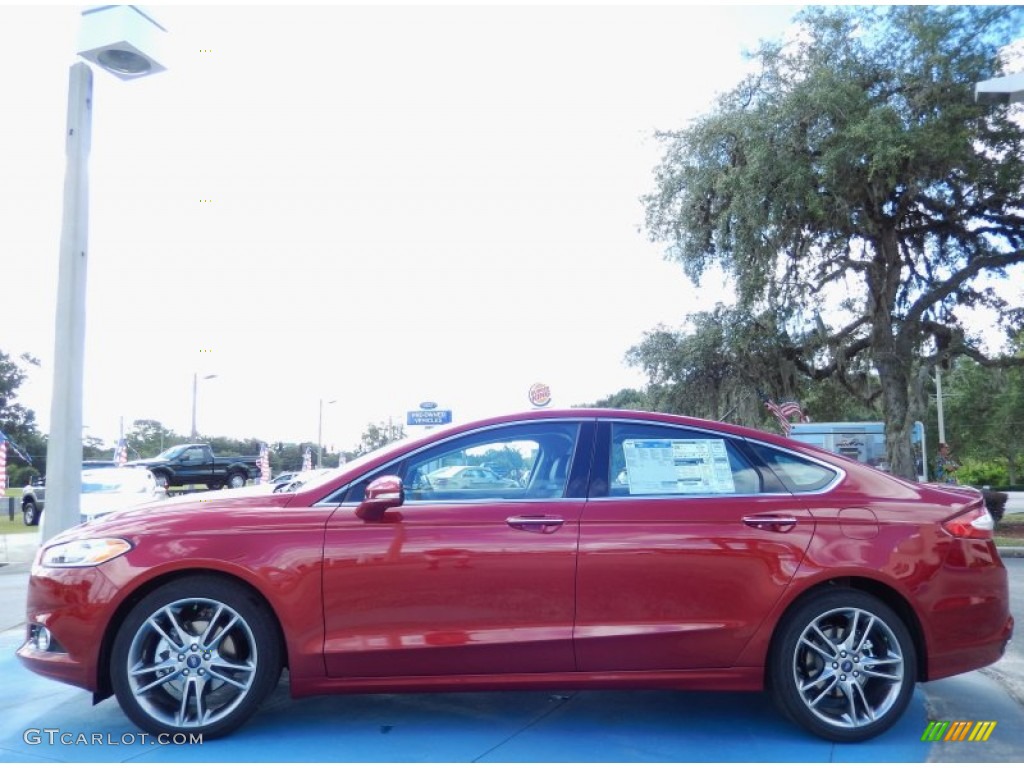 Ruby Red 2014 Ford Fusion Titanium Exterior Photo #85875547
