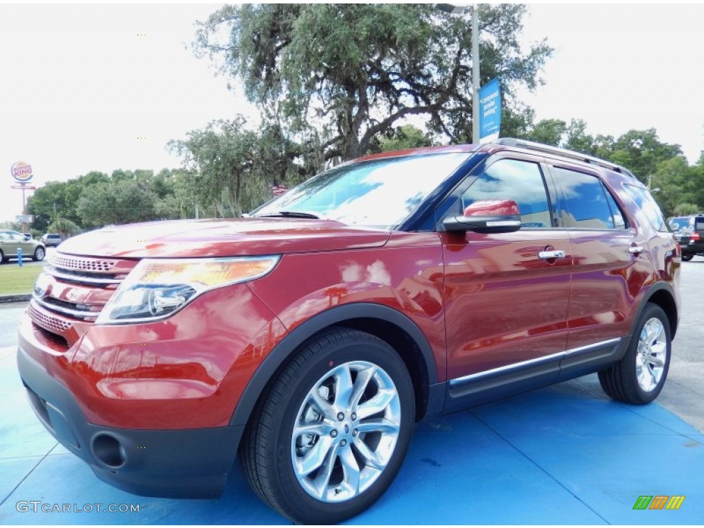 2014 Explorer Limited - Sunset / Medium Light Stone photo #1
