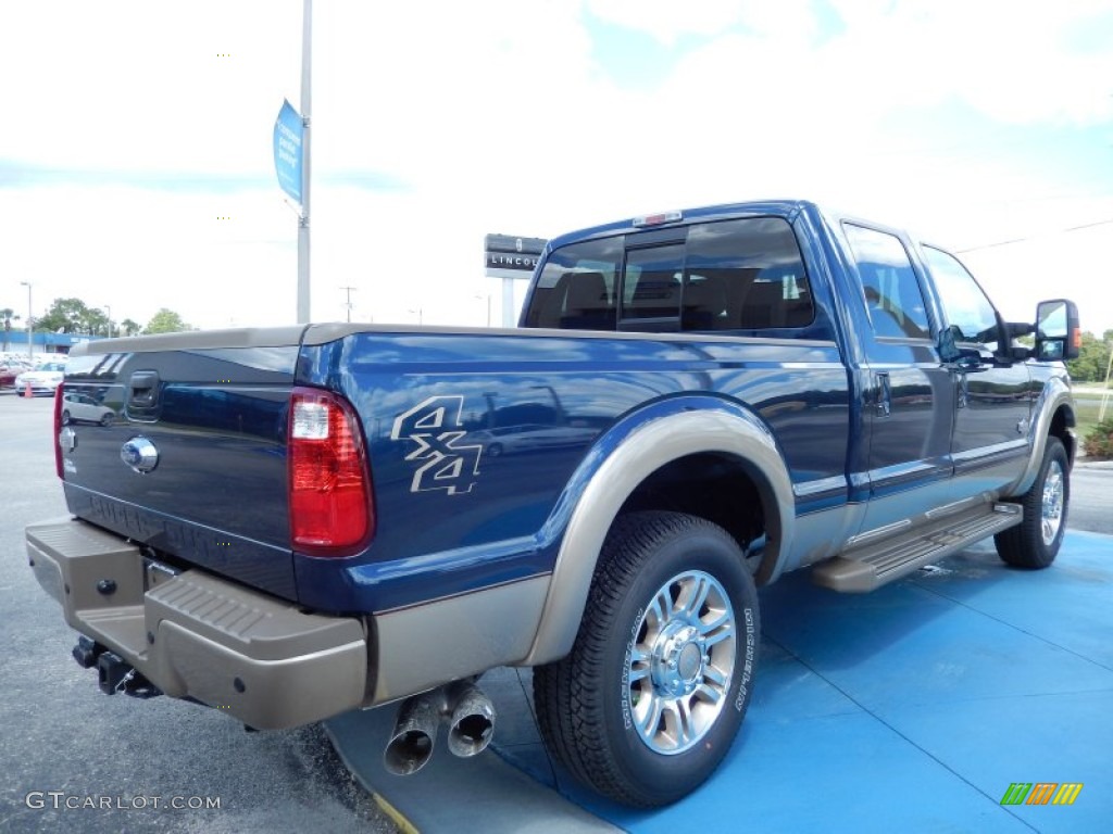 2014 F250 Super Duty King Ranch Crew Cab 4x4 - Blue Jeans Metallic / King Ranch Chaparral Leather/Adobe Trim photo #3