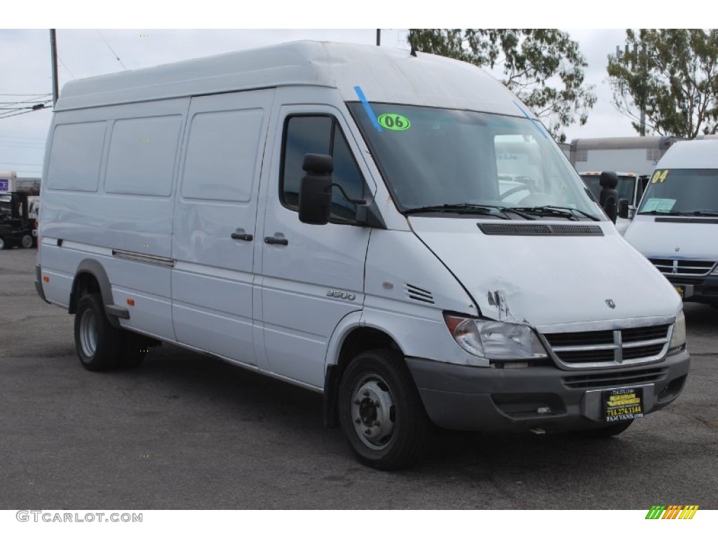 2006 Sprinter Van 3500 High Roof Cargo - Arctic White / Gray photo #3