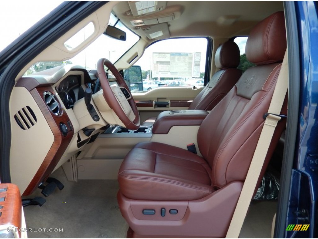 2014 F250 Super Duty King Ranch Crew Cab 4x4 - Blue Jeans Metallic / King Ranch Chaparral Leather/Adobe Trim photo #6