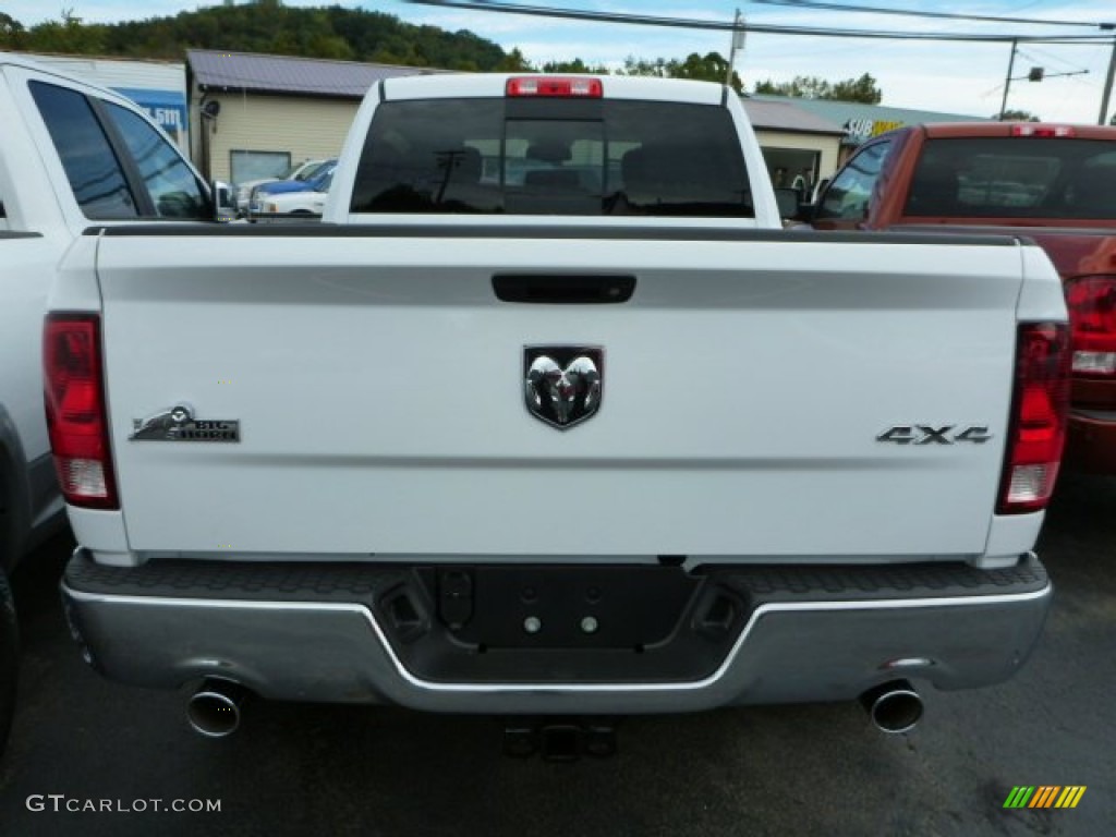 2014 1500 Big Horn Quad Cab 4x4 - Bright White / Black/Diesel Gray photo #3