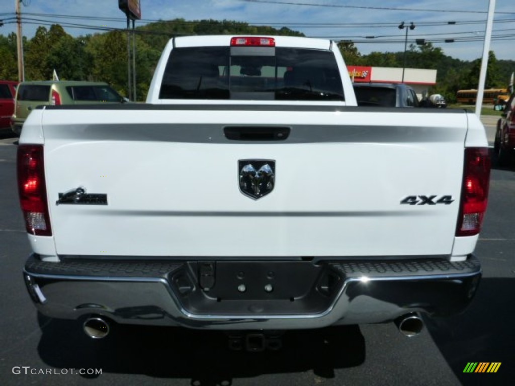 2014 1500 Big Horn Quad Cab 4x4 - Bright White / Black/Diesel Gray photo #4