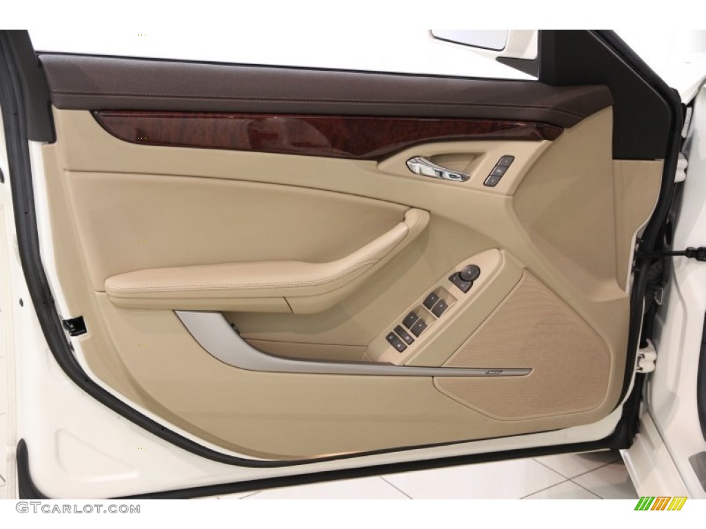 2009 Cadillac CTS 4 AWD Sedan Cashmere/Cocoa Door Panel Photo #85877804