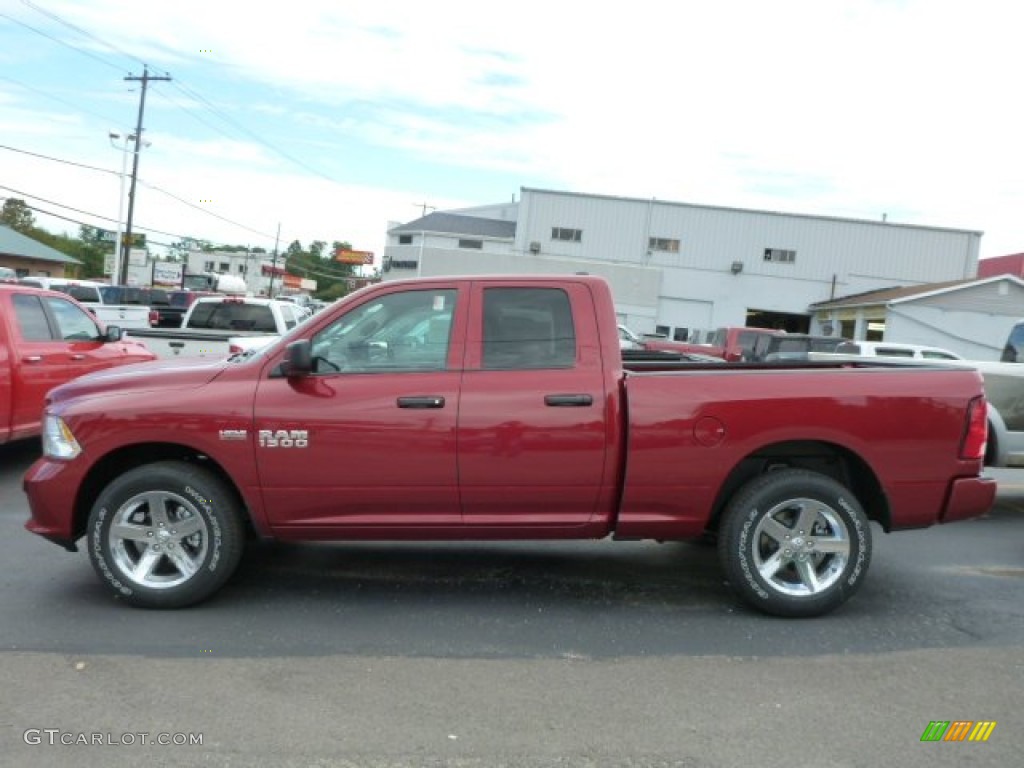 2014 1500 Express Quad Cab 4x4 - Deep Cherry Red Crystal Pearl / Black/Diesel Gray photo #2