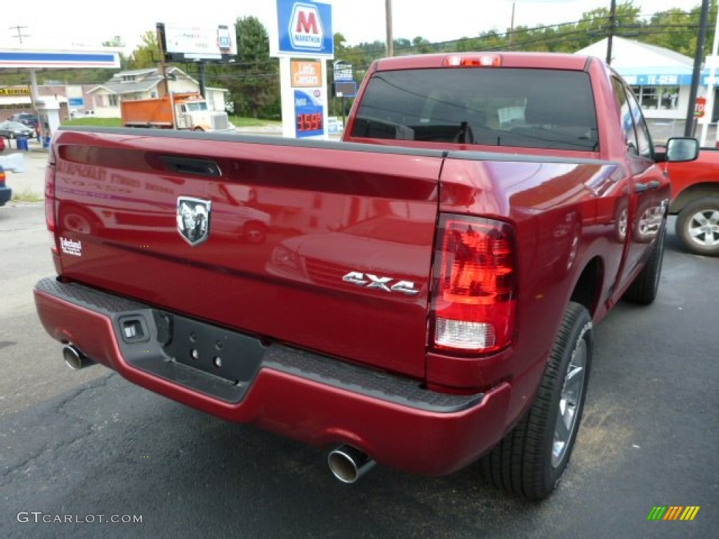 2014 1500 Express Quad Cab 4x4 - Deep Cherry Red Crystal Pearl / Black/Diesel Gray photo #4