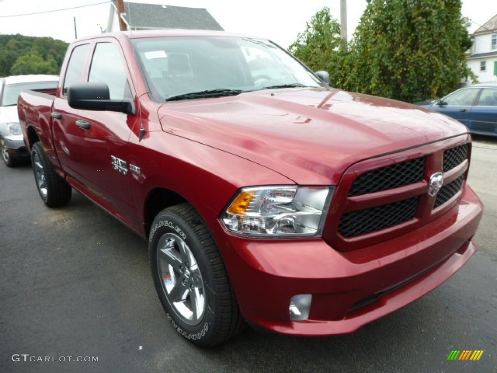 Deep Cherry Red Crystal Pearl 2014 Ram 1500 Express Quad Cab 4x4 Exterior Photo #85878034