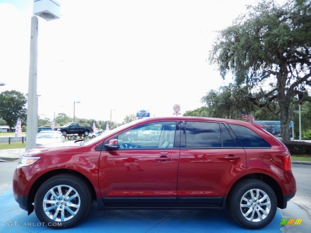 2013 Edge SEL EcoBoost - Ruby Red / Medium Light Stone photo #2