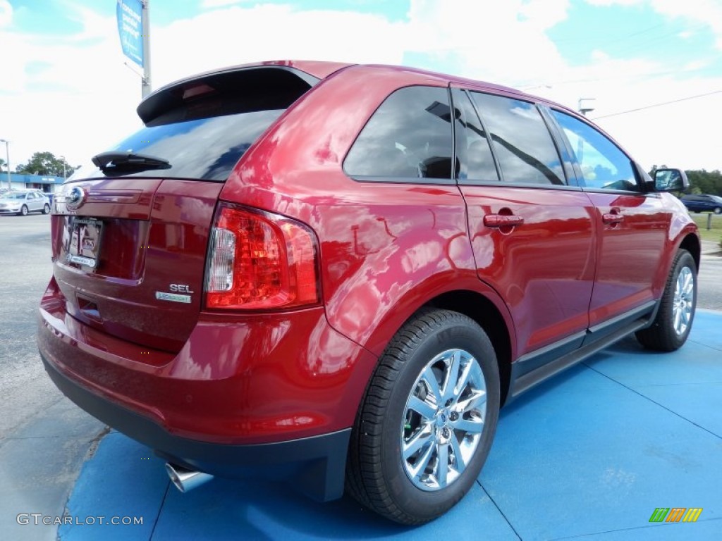 2013 Edge SEL EcoBoost - Ruby Red / Medium Light Stone photo #3